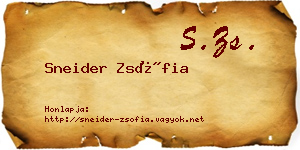Sneider Zsófia névjegykártya